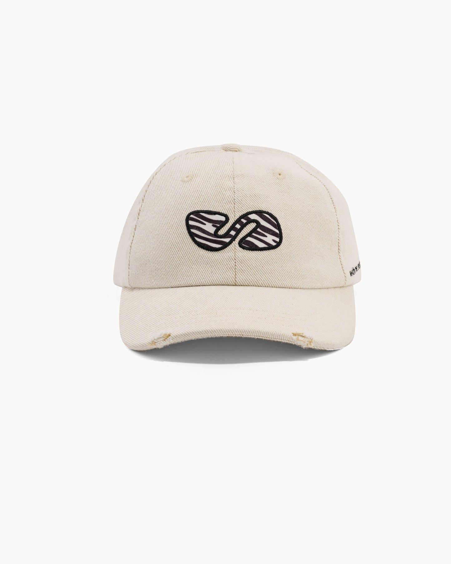 SZADE - remix cap ; ivory denim / zebra