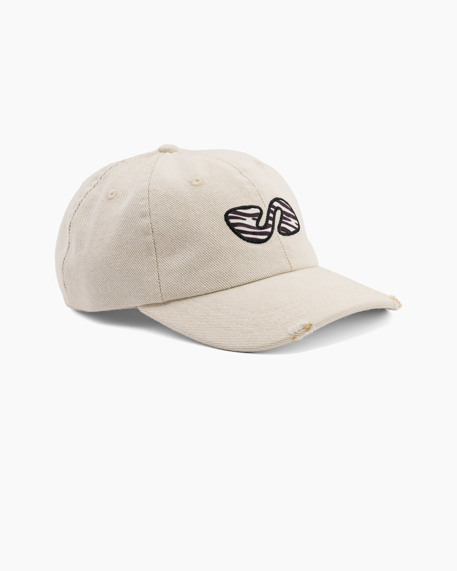 SZADE - remix cap ; ivory denim / zebra