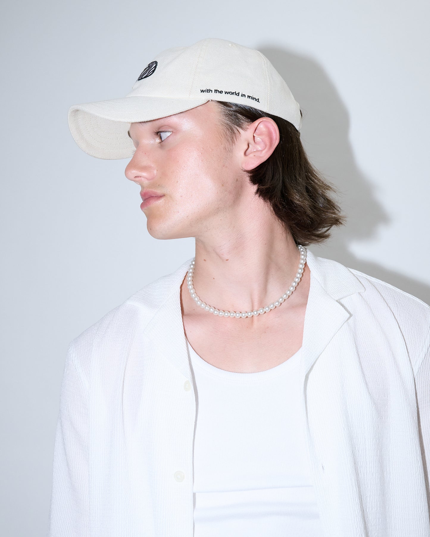 SZADE - remix cap ; ivory denim / zebra