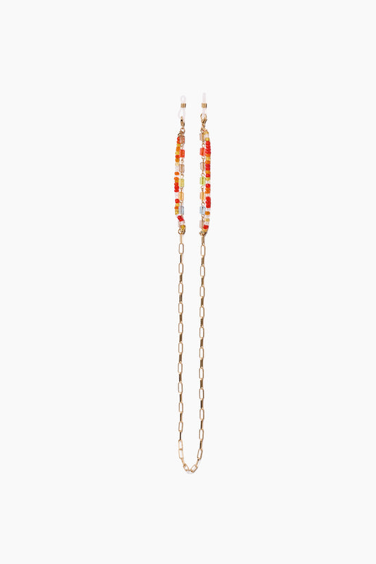SZADE - sunglass chain ; gold / skittles
