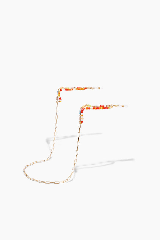 SZADE - sunglass chain ; gold / skittles