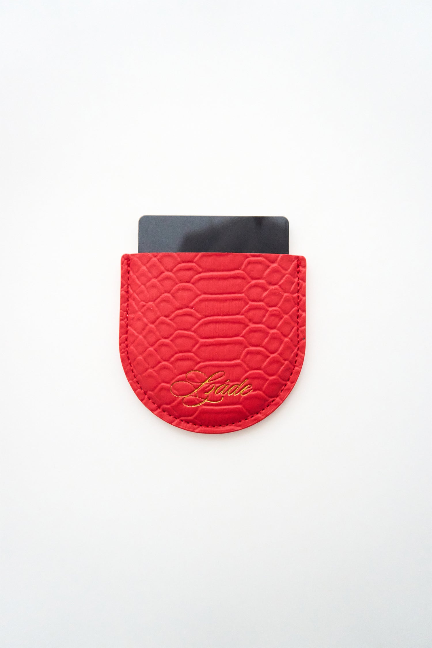 SZADE - the compact ; red snakeskin