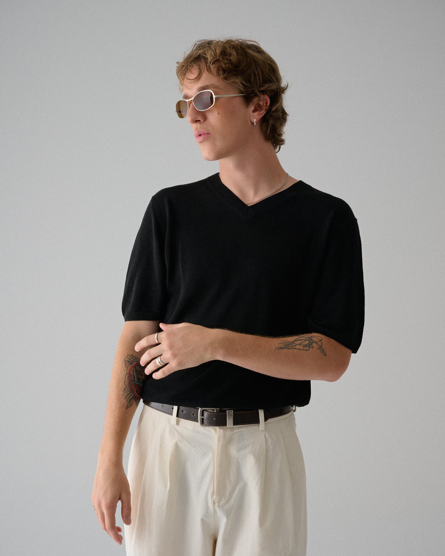 SZADE - rush ; matte silver / hazelnut